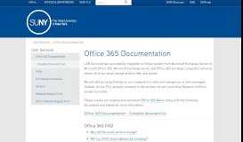 
							         Office 365 Documentation - SUNY								  
							    