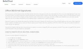 
							         Office 365 Email Signatures - BetterCloud								  
							    