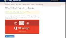 
							         Office 365 Email, Webmail and Calendar - University IT								  
							    