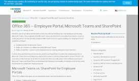 
							         Office 365 – Employee Portal, Microsoft Teams and SharePoint | RSM ...								  
							    