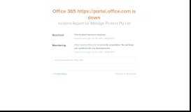 
							         Office 365 https://portal.office.com is ... - Manage Protect Pty Ltd Status								  
							    