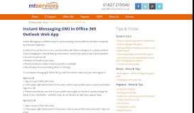 
							         Office 365 Instant Messaging | Office 365 Birmingham - MT Services								  
							    