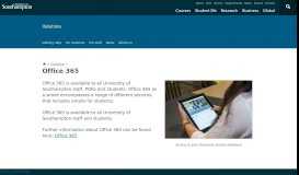 
							         Office 365 | iSolutions | University of Southampton								  
							    
