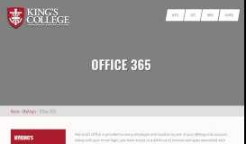 
							         Office 365 | King's College								  
							    