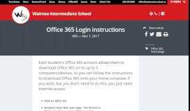 
							         Office 365 Login instructions - Website								  
							    