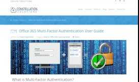 
							         Office 365 Multi-Factor Authentication User Guide								  
							    