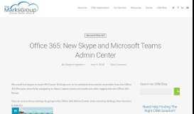 
							         Office 365: New Skype and Microsoft Teams Admin Center | The ...								  
							    