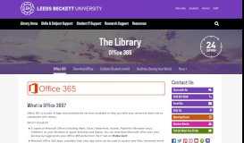 
							         Office 365 - Office 365 - The Library at Leeds Beckett University								  
							    