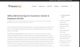 
							         Office 365 Portal App for Customer, Vendor & Employee Portals								  
							    