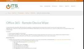 
							         Office 365 - Remote Device Wipe - Information Technology Services								  
							    