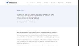 
							         Office 365 Self Service Password Reset and Branding - MessageOps								  
							    
