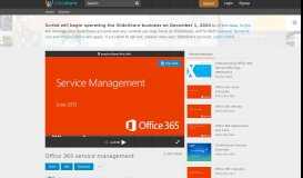 
							         Office 365 service management - SlideShare								  
							    