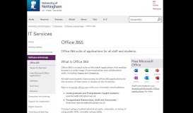 
							         Office 365 - The University of Nottingham								  
							    