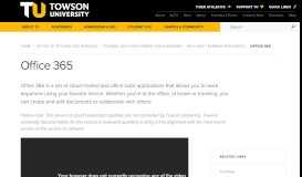 
							         Office 365 | Towson University								  
							    