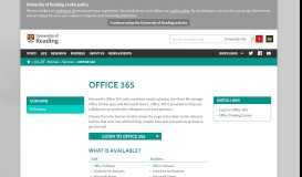 
							         Office 365 – University of Reading								  
							    