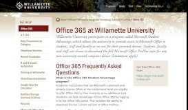 
							         Office 365 - Willamette University								  
							    