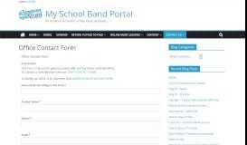 
							         Office Contact Form – My School Band Portal								  
							    
