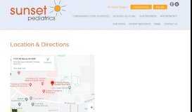 
							         Office Location & Directions to Sunset Pediatrics								  
							    