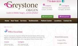 
							         Office Locations - Greystone OB/Gyn								  
							    