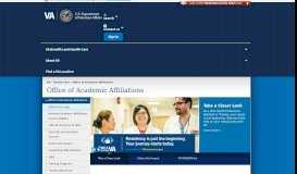 
							         Office of Academic Affiliations Home - VA.gov								  
							    