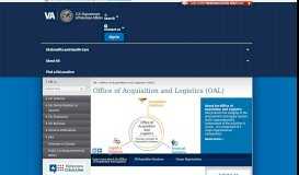 
							         Office of Acquisition and Logistics (OAL) - VA.gov								  
							    