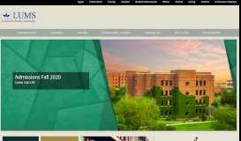 
							         | Office of Admission - LUMS								  
							    