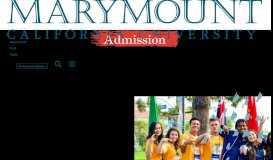 
							         Office of Admission Online Application - Marymount California University								  
							    