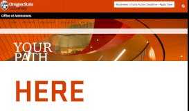 
							         Office of Admissions | | Oregon State University								  
							    