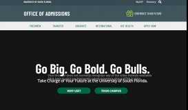 
							         Office of Admissions | University of South Florida								  
							    