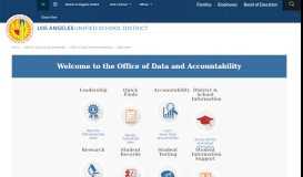 
							         Office of Data and Accountability / ODA Home								  
							    