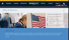 
							         Office of Elections - Fairfax County, Virginia | Elections								  
							    
