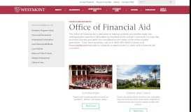 
							         Office of Financial Aid | Westmont College								  
							    