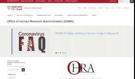 
							         Office of Human Research Administration (OHRA) | Harvard ...								  
							    