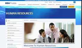 
							         Office of Human Resources | NSU - Nova Southeastern University								  
							    