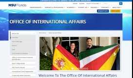 
							         Office of International Affairs | NSU - Nova Southeastern University								  
							    