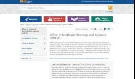 
							         Office of Medicare Hearings and Appeals (OMHA) | HHS.gov								  
							    