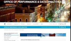 
							         Office of Performance & Data Analytics - City of Cincinnati								  
							    