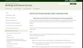 
							         Office of Purchasing and Contracting | Buildings and General Services								  
							    