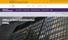 
							         Office of Rent Administration (ORA) | Homes and Community ...								  
							    
