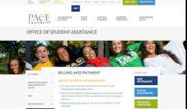 
							         Office of Student Assistance | Billing and Payment | PACE UNIVERSITY								  
							    