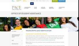 
							         Office of Student Assistance | Transcripts and Verification | PACE ...								  
							    
