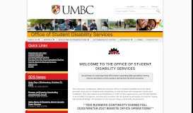 
							         Office of Student Disability Services - UMBC								  
							    