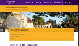 
							         Office of Student Engagement | Whittier College								  
							    