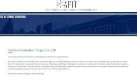 
							         Office of Student Services / Civilian Institution Programs - AFIT								  
							    