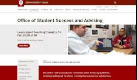 
							         Office of Student Success and Advising - Indiana University Kokomo								  
							    