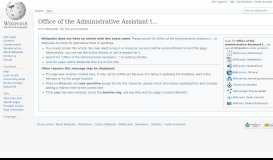 
							         Office of the Administrative Assistant to the Secretary of the Army ...								  
							    