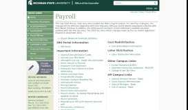 
							         Office of the Controller - Payroll - ctlr.msu.edu - Michigan State University								  
							    