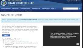 
							         Office of the New York State Comptroller - New York State Payroll Online								  
							    