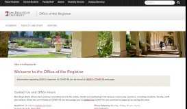 
							         Office of the Registrar | SDSU: Welcome								  
							    