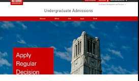 
							         Office of Undergraduate Admissions at North Carolina State University								  
							    